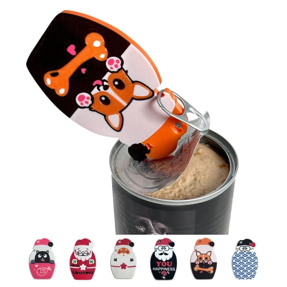 CTABPALS Pull Tab Opener for Food Cans Fridge Magnets Tab Openers for Seniors Cute Cat Dog Food Can Opener Tool for Long Nails Arthritis Sore Hands Dog
