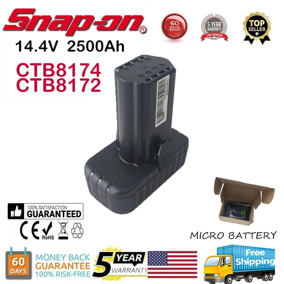 CTB8174 CTB8172 Battery For Snap On 14.4V Tool MicroLithium 2.5Ah CT825DB New