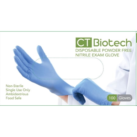 CTBioTech Nitrile Exam Gloves - FDA Approved - XLarge (Box of 100x10)