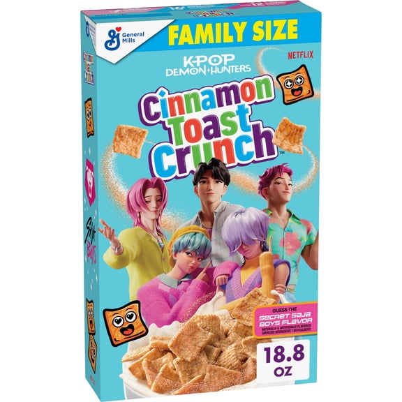 Cinnamon Toast Crunch Cereal, KPop Demon Hunters, Secret Flavor, Family Size, 18.8 oz