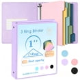 thumbnail image 1 of CTCMSP 3 Ring Binder with Dividers Tab Fits 200 Sheets of 8.5x11 Paper,1 Inch Durable Heavy Duty,Customizable Clear Cover with Inside Pockets, 1 of 7