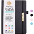 thumbnail image 1 of CTCMSP Black Financial Budget Planner,Leather Monthly Budget Book with Expense Tracker Notebook, 1 of 6