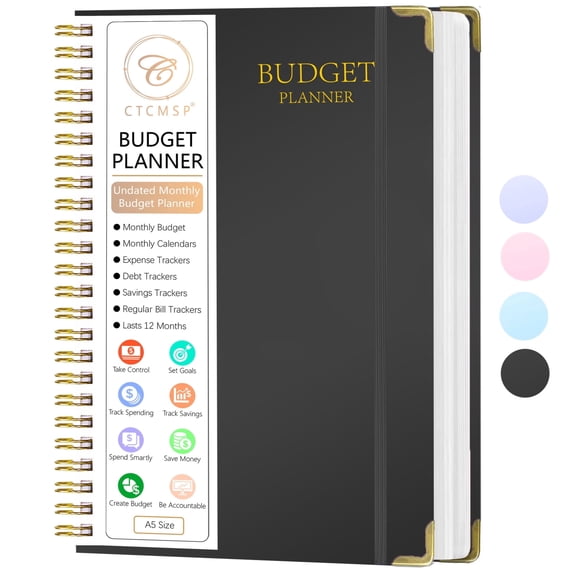 CTCMSP Hardcover Budget Planner-Monthly Budget Book with Expense ...