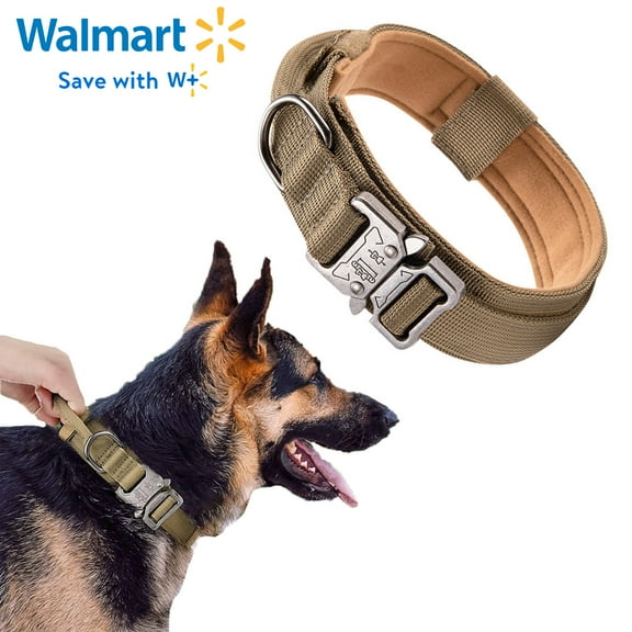 CTCMSP Pet Tactical Dog Collar Adjustable Military Training Nylon Dog Collar for Small Medium Large