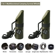 CTCMSP Portable Survival Whistle 7in1 Multifunctional Emergency Tool for Hiking/Exploration/Climbing/Camping/Boating