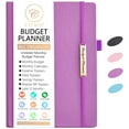 thumbnail image 1 of CTCMSP Purple Financial Budget Planner,Leather Monthly Budget Book with Expense Tracker Notebook, 1 of 7
