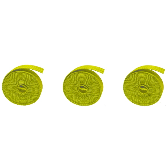 CTD USA Pickle Ball Sport Court Boundary Kit. 1 Inch Webbing.  #1 Brass Grommets Positioned For Proper Court Dimensions. Total Strap Length 198 Ft.  1 Inch Heavyweight Yellow Polypropylene Webbing.