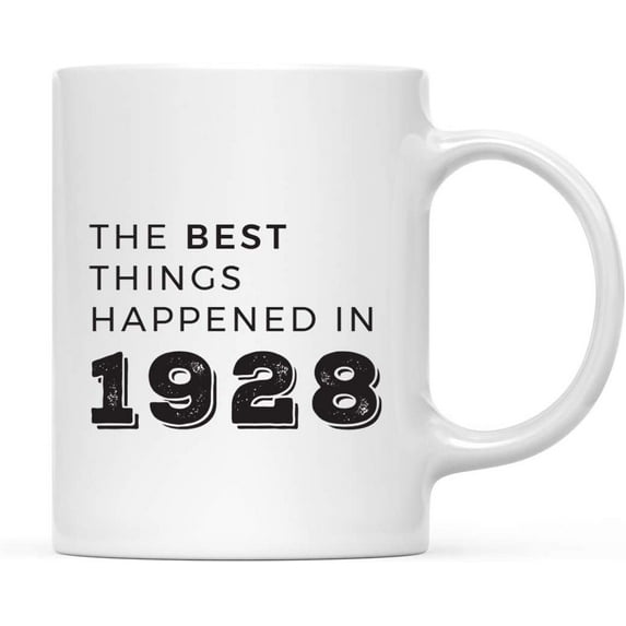 CTDream 11oz. Birthday Milestone Coffee Mug Gift, The Best Things Happened in 1928, 1-Pack