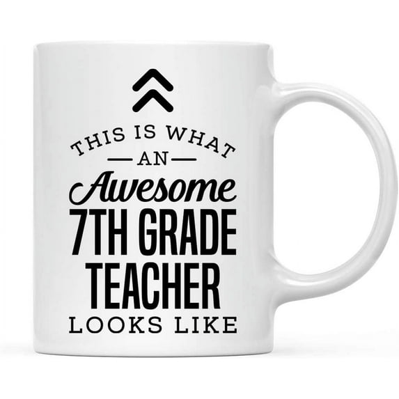 CTDream 11oz. Ceramic Coffee Tea Mug Thank You Gift, This is What an Awesome 7th Grade Teacher Looks Like, 1-Pack