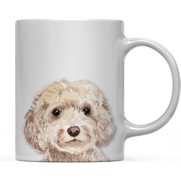 CTDream 11oz. Dog Coffee Mug Gift, Champagne Tan Cockapoo Up Close, 1-Pack, Pet Animal Lover Birthday Christmas Gift for Her Family