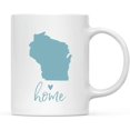thumbnail image 1 of CTDream 11oz. US State Coffee Mug Gift, Aqua Home Heart, Wisconsin, 1-Pack, Unique Hostess Distance Moving Away Christmas Birthday Gifts for Her, 1 of 6