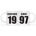 thumbnail image 1 of CTDream 11oz. Wedding Anniversary Coffee Mug Gift, Together Since 1997, 2-Pack, Unique Christmas Birthday Valentine's Day Couple Gifts for Him Her Boyfriend Girlfriend Wife Husband, 1 of 6