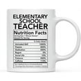 thumbnail image 1 of CTDream Funny 11oz. Ceramic Coffee Tea Mug Thank You Gift, Elementary School Teacher Nutritional Facts, 1-Pack, Novelty Gag Birthday Christmas Gift Ideas Coworker, 1 of 7