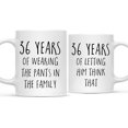 thumbnail image 1 of CTDream Funny 36th Wedding Anniversary 11oz. Couples Coffee Mug Gag Gift, 36 Years of Wearing the Pants in the Family, Letting Him Think That, 2-Pack with Gift Box for Husband Wife Parents, 1 of 6