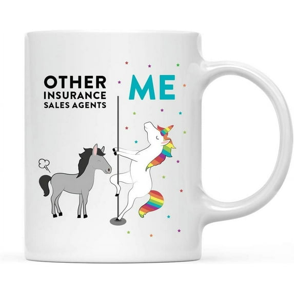 CTDream Funny Quirky 11oz. Ceramic Coffee Tea Mug Thank You Gift, Other Maître D's Me, Horse Unicorn, 1-Pack, Birthday Christmas Gift Ideas Coworker Him Her, Gift Box