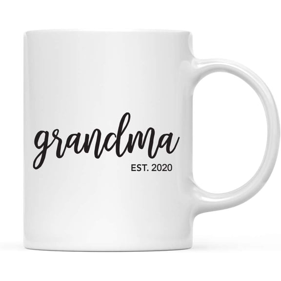 CTDream Personalized 11oz. Baby Pregnancy Announcement Coffee Mug Gift, Grandma Est. 2022, 1-Pack, Custom Year, Christmas Birthday Gift Ideas