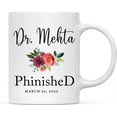 thumbnail image 1 of CTDream Personalized Custom 11oz. PhD Graduation Coffee Mug Gift, Dr. Mehta Phinished March 21, 2022, 1-Pack, Includes Gift Box, Cups for Graduates Students of Class of Doctorate Grad Diploma, 1 of 7