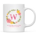 thumbnail image 1 of CTDream Personalized Teacher Coffee Mug Gift, W is for Mrs. Williams, A Very Special Teacher, Floral Design, 1-Pack, 1 of 4