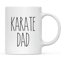 CTDream Simple Rustic Farmhouse Kitchen Decor 11oz. Ceramic Coffee Tea Mug Gift, Karate Dad, 1-Pack, Includes Gift Box, Minimalist, Birthday Christmas Gift Ideas