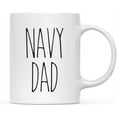 thumbnail image 1 of CTDream Simple Rustic Farmhouse Kitchen Decor 11oz. Ceramic Coffee Tea Mug Gift, Navy Dad, 1-Pack, Includes Gift Box, Minimalist, Birthday Christmas Gift Ideas, 1 of 7
