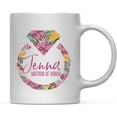 thumbnail image 1 of CTDream Wedding Party Personalized 11oz. Coffee Mug Gift, Jenna Matron of Honor, Tropical Monstera Palm Leaves Bright Colors, 1-Pack, Custom Birthday Present Ideas, 1 of 6