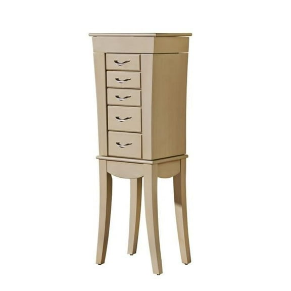 CTE  Carmen 5 Drawer Jewelry Armoire - Antique White