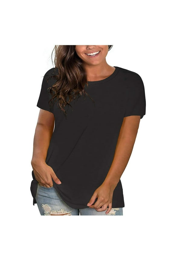 Womens Plus Size T shirts Short Sleeve Summer Tops Casual Loose Fit Tee Tops