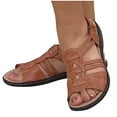 thumbnail image 1 of CHGBMOK Sandals for Women Summer Slope Heel Sandals Comfortable Round Toe Buckle Causal Beach Sandals Shoes, 1 of 7