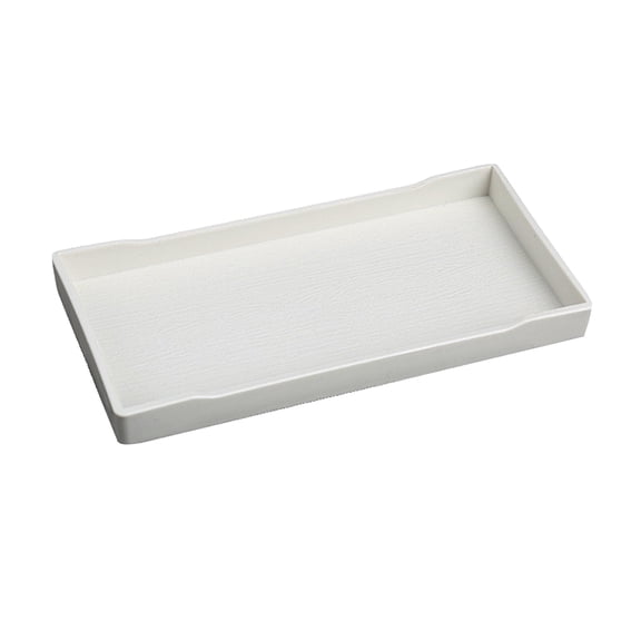 CTEEGC White Mini Trays, Rectangular Water Cup Tea Tray,Small Tray for Serving Accessory, Spa, Coffee, Drinks, Wine, Tea, Bar, Party, Towel, Seasoning, Perfume or Display Use