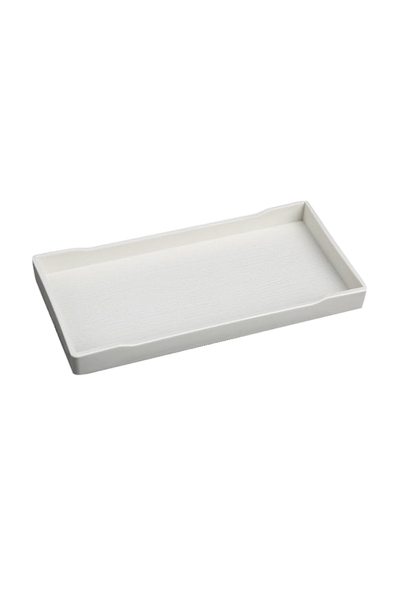 White Mini Trays, Rectangular Water Cup Tea Tray,Small Tray for Serving Accessory, Spa, Coffee, Drinks, Wine, Tea, Bar, Party, Towel, Seasoning, Perfume or Display Use