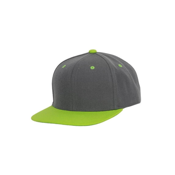 CTH Vintage Snapback Cap Hat 2 Tone, Grey Neon