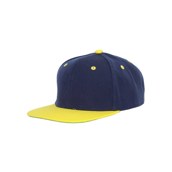 CTH Vintage Snapback Cap Hat 2 Tone, Navy Yellow