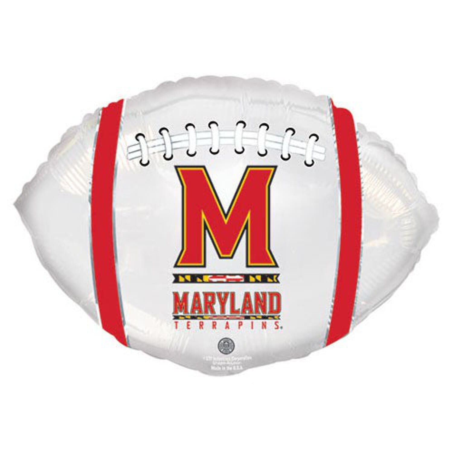 CTI INDUSTRIES 21 inch University Of Maryland Terrapins Football Foil Mylar Balloon - Party Supplies Decorations