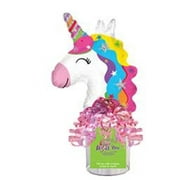 CTI Industries Sparkle Unicorn U Fill Party Container Plastic, 8.5" W x 13.25" H