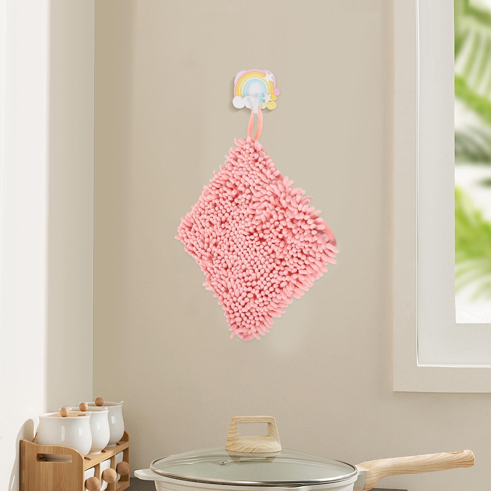 CHENILLE TOWEL Lake Alister ポッシュ　ピオニー　黒 Amazon.com: Fuzzy Ball Towel 6 Pack Cute Kids Chenille Hand