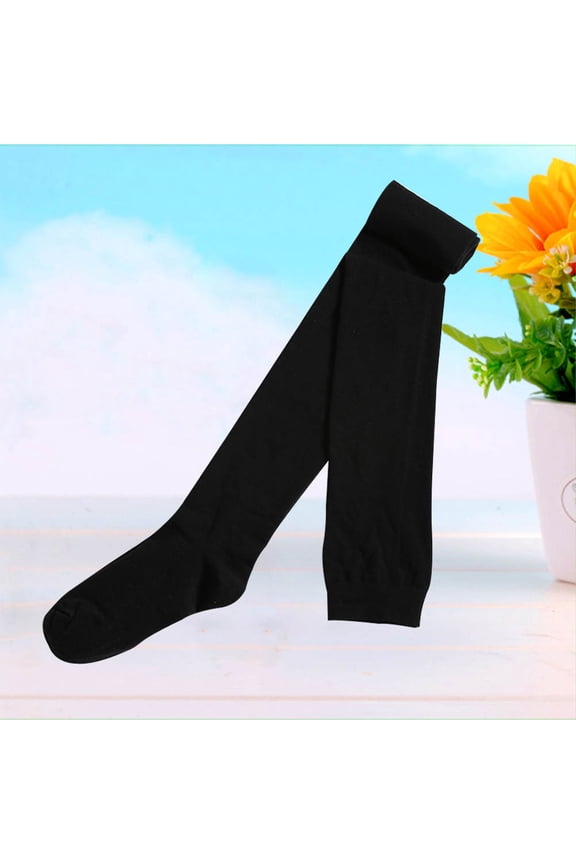 Women's Black Cotton Socks 1 Pair Stay in Place for Autumn and Everyday Wear