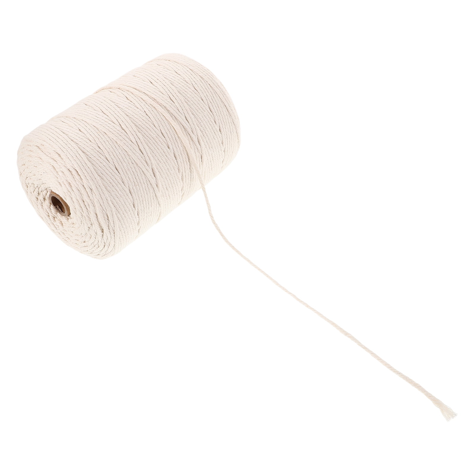 CTIRCHIU Soft Beige Cotton Rope for Macrame Crafts, Hand Weaving Cord for Wall Hangings, Home Decor and Projects