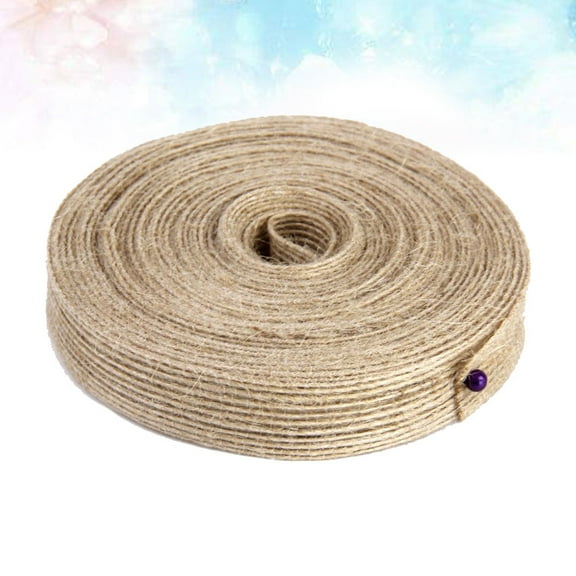CTIRCHIU Khaki Jute Ribbon Natural Rope for Flower Vase Decor and Craft Projects