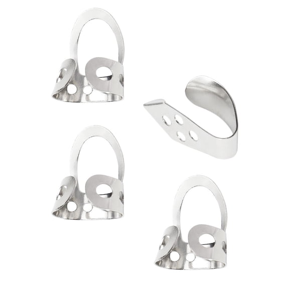 CTIRCHIU Brass Thumb Finger Picks for String Instruments, Ergonomic Fit, Adjustable Size, 1 Set for Guitar Banjo