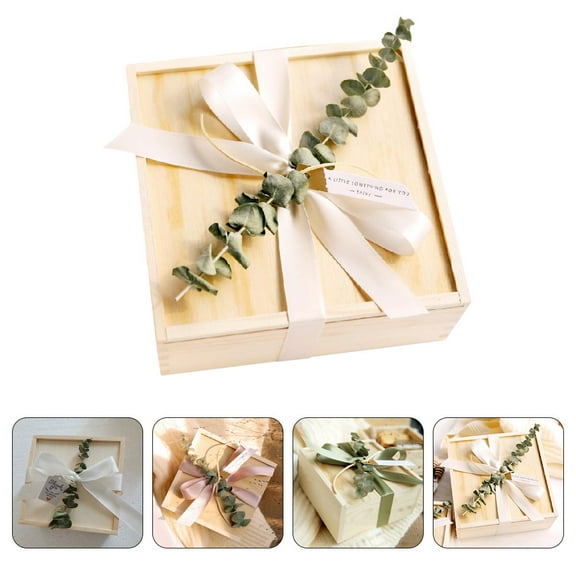 CTIRCHIU Raffia Decorative Wood Box Set for Graduation Accessories Storage, Assorted Colors, and Stylish Organizer