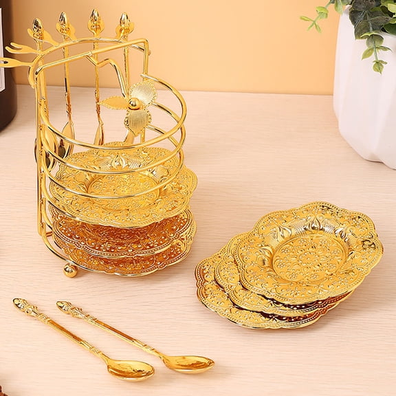 CTIRCHIU 1Set Golden Iron Dessert Tier Stand for Home Party Cake Cupcake Display