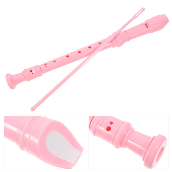 CTIRCHIU 1 Set Recorder Flute Cylindrical Musical Instrument For Teens In Pink ABS