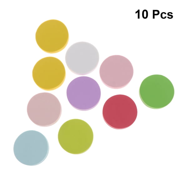 CTIRCHIU 10Pcs Rubber Carving Blocks Assorted Colors Round Design Ideal for DIY Stamp Making and Printing