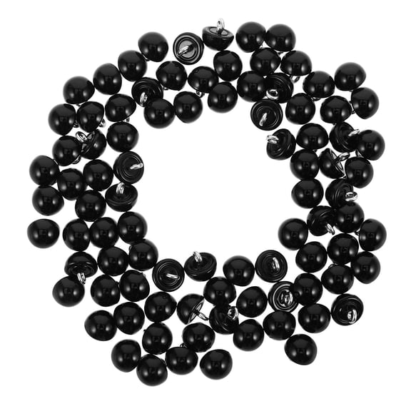 CTIRCHIU 100Pcs Elegant Black Round Dome Sewing Buttons Decorative Plastic Buttons for Wedding Dress and Garments
