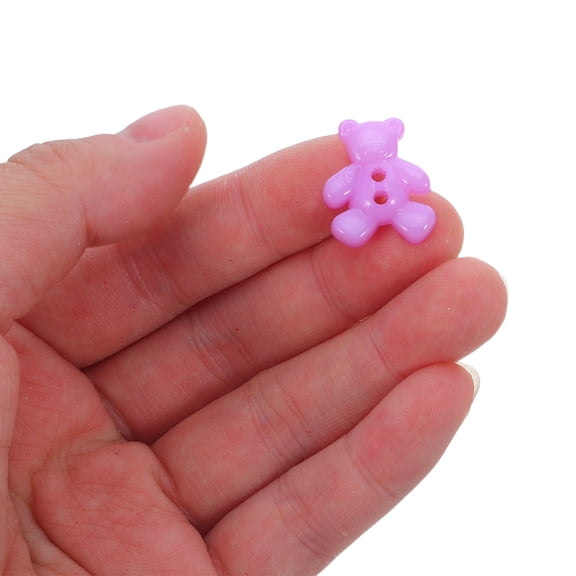CTIRCHIU 100 Pieces Bear-Shaped Plastic Sewing Buttons Flatback with Two Holes for Crafts, Clothing, Scrapbooking and Sewing Projects