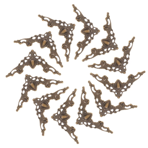 CTIRCHIU 100Pcs Metal Decorative Angle Protectors for Book Edge Covers Dark Brown