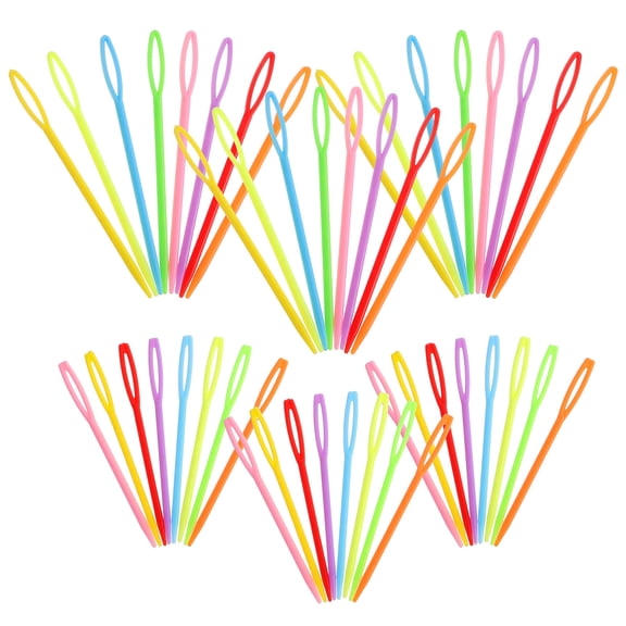 CTIRCHIU 2-Pack Sewing Needles with Smooth Plastic Handles for Convenient and Easy Stitching