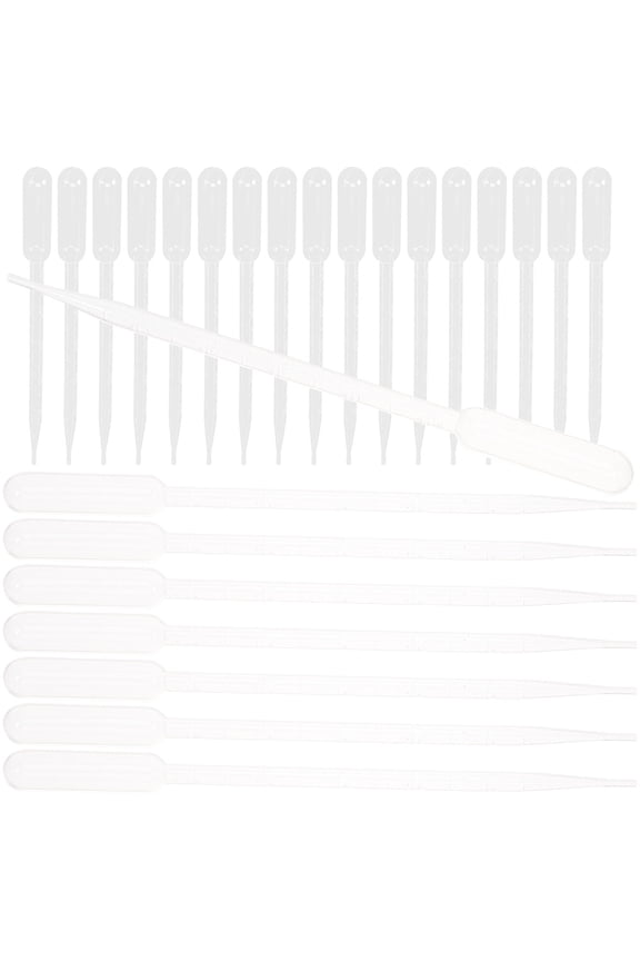 100Pcs Plastic Clear Single Use Droppers with Calibration for Precise Liquid Handling