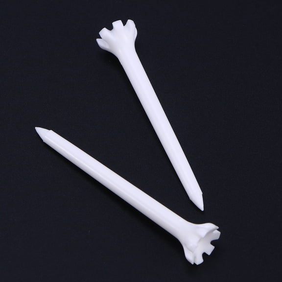 CTIRCHIU 100Pcs Unbreakable White Plastic Tees Lightweight Golf Tee Pegs for Golf Practice