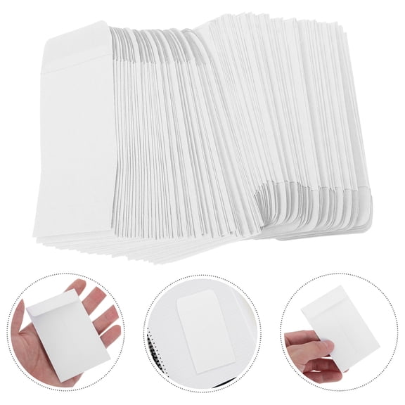 CTIRCHIU 100Pcs White Blank Small Envelopes Paper Craft Coin Envelope for Multipurpose Use